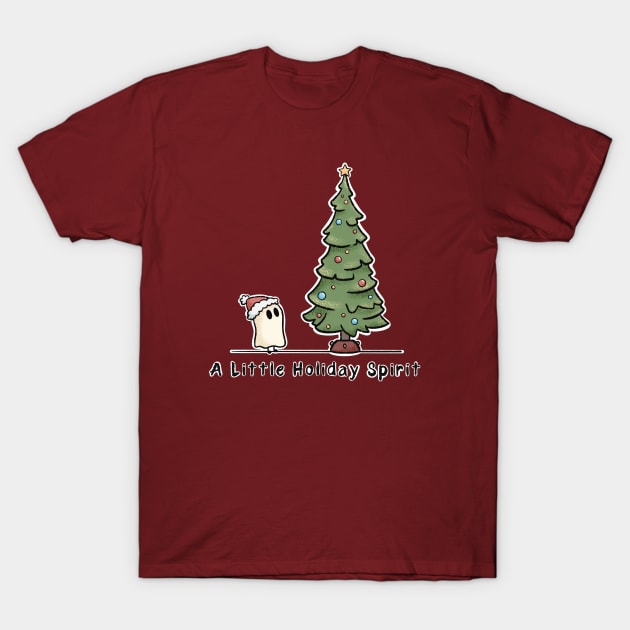 A Little Holiday Spirit with Christmas Tree T-Shirt by Bee and Clover Designs